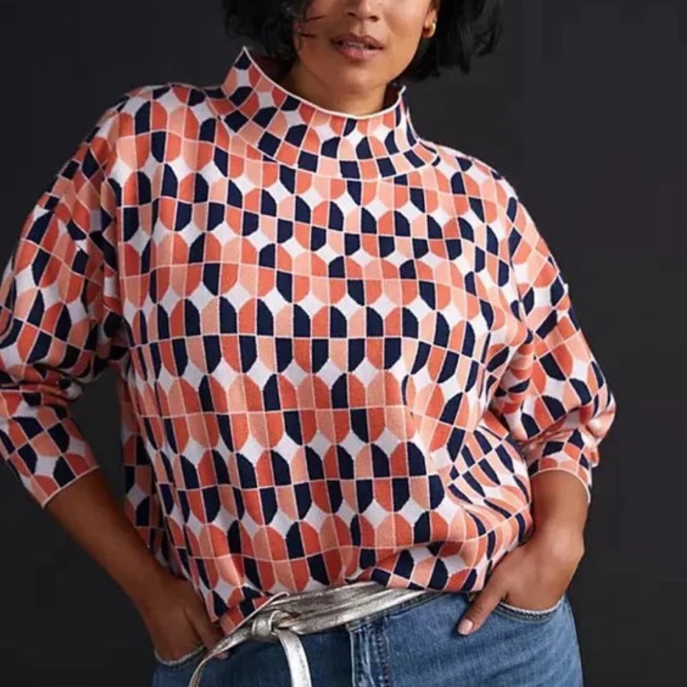 Anthropologie Maeve Mock Neck Sweater